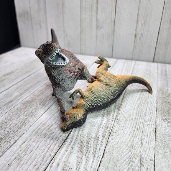 Boley Tyrannosaurus Velociraptor Dinosaurs Detailed Figure Realistic - Set Of 2 - Picture 4 of 10